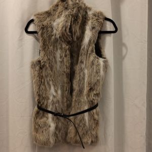 New fur vest with belt